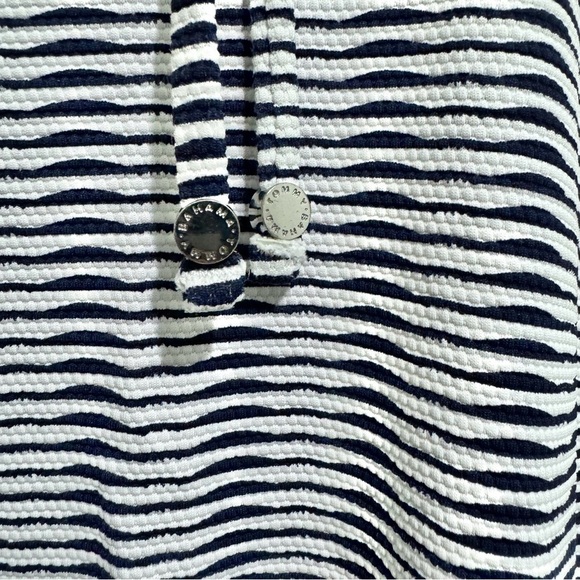 TOMMY BAHAMA Island Cays Stripe Lace Up Spa Dress Coverup Size Medium - Picture 6 of 10